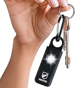 Original Defense® Siren Self-Defense Alarm - 130 dB Keychain Alarm with LED Strobe Light for Women, Children, and Elderly - Police Recommended - (Black, 1 Count)