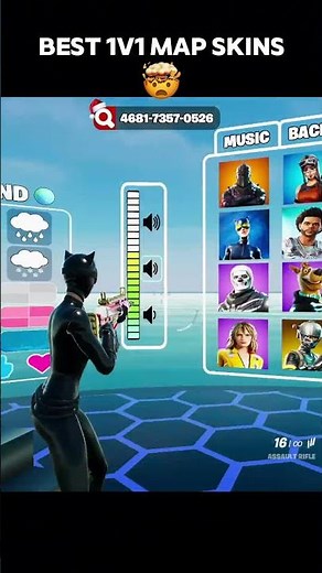 THE BEST MAP WITH SKINS #foryou #fortnite #1v1