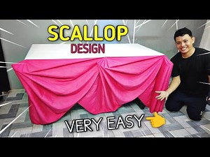 SCALLOP DESIGN TABLE SKIRTING #tableskirting #tutorial