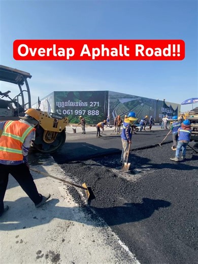 Over asphalt on existing road!!! #asphaltpavement #infrastructure #road #highwaydevelopment #civil