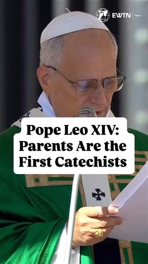 At the Holy Mass for the Jubilee of Catechists, Pope Leo XIV said: “As catechists you are those disciples of Jesus who become his witnesses.” He reminded that faith is first proclaimed in our homes, around the family table, through voices and gestures that lead to Christ. | EWTN Vatican