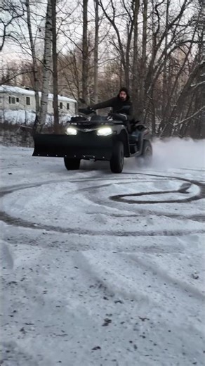 ATV Snow Drift With Plow Blade
