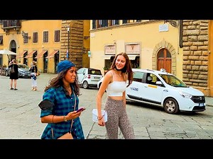 Barefoot Florence. PIAZZA PITTI. Italy - 4k Walking Tour around the City - Travel Guide. trends moda