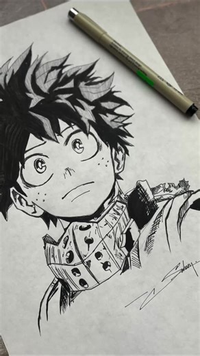 Somiixanime | My Epic Deku Sketch ✨ | Ultra Detailed Anime Drawing | Viral Art Short . . . #deku #myheroacademia #mhafanart #animedrawing #animesketch... | Instagram