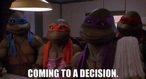 Coming to a decision.