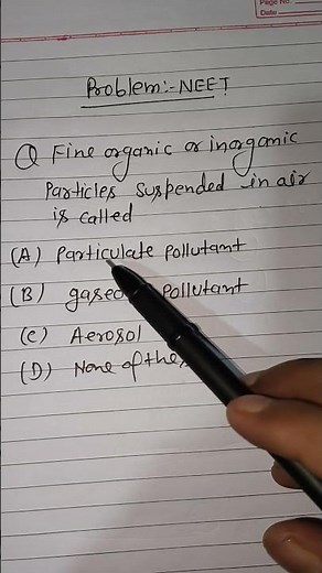 Fine Particles in Air | Aerosol | Environmental Chemistry NEET