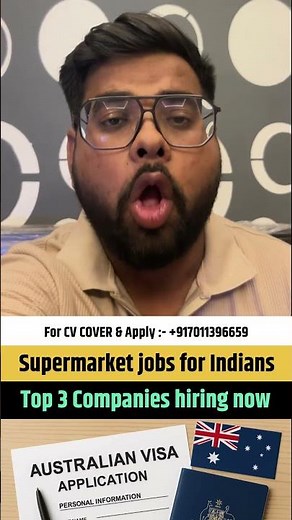 Australia Supermarket Jobs Hiring Indians 🇦🇺 No Degree Needed!!