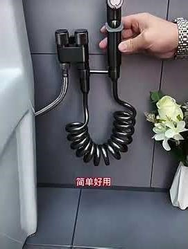 Hand bidet spray + splitter setup tutorial #BathroomDIY #BidetInstallation #PlumbingDIY #MoneySaving