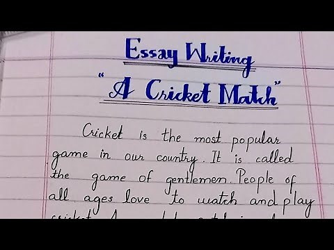 Essay writing on topic " A Cricket Match" || essay writing for all classes