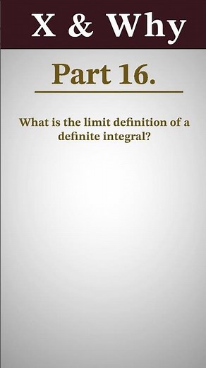 Limit Definition of a Definite Integral | Unit 4: Integration Part 1 | Calc AB