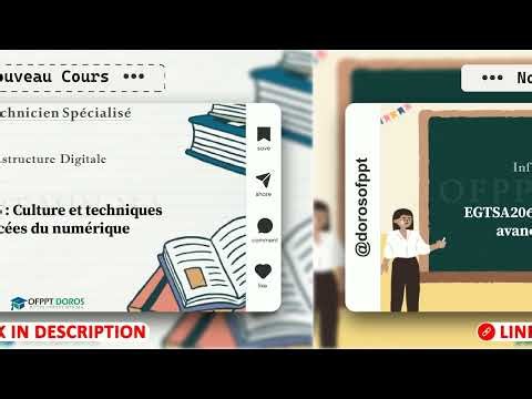 Cours OFPPT | Module Culture et techniques avancées du numérique – EGTSA206 | 2eme Année: Option Clo