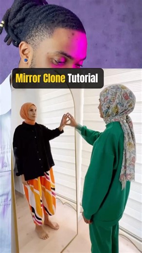 Mirror clone outfit transition - CapCut tutorial Fashion- #capcut #easyedit #shortsviral #reelstrend