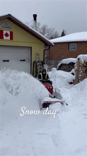 Lots of snow this season #snow #tractor