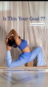 ✨Drills to Achieve Eka Pada Raja Kapotasana 2✨ 🔆Do a proper warm-up before attempting these. 🔆Support your back knee with a pillow, knee pad, or folded mat if there’s any discomfort. ✅ Front knee stacked over ankle. ✅ Square your pelvis forward. ✅Breathe normally while holding the pose. • Contraindications: ❌Avoid if you have ankle, knee, hip, groin, pelvic, shoulder, or wrist injuries. ❌Elbow issues ❌Lower back pain ❌Spondylitis ❌If you are pregnant ❌Migraines ❌High blood pressure or heart pr