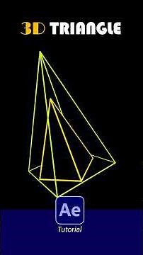 3D Triangle Animation in After Effects Tutorial. #tutorial #animation #aftereffects