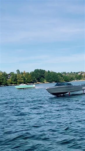 Electric Hydrofoil Boat Flying on the Water
