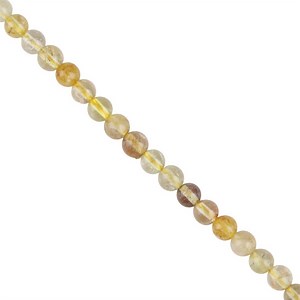 45cts Golden Rutilated Quartz Plain Rounds, Approx 4mm, 38cm strand