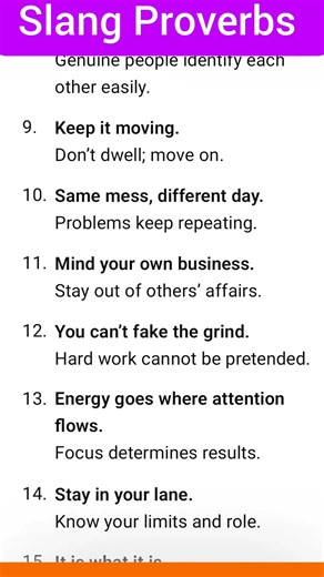20 Slang Proverbs in English