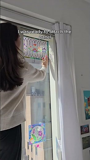 Installation Day for the DIY Window Panel! #art #glasscraft #diyhomedecor