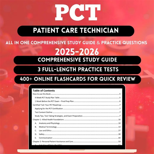 PCT Exam 2026 | Patient Care Tech Study Notes | Patient Care Technician | PCT Patient Care Technician Study Guide | PCT Guide | Pct Book - Etsy