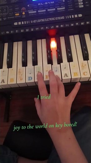 joy to the world on key bored