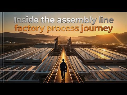 Inside the assembly line factory process journey with satisfying industrial production