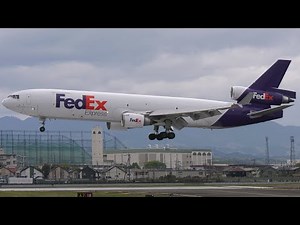アメリカ民間貨物輸送フェデックスのMD-11型機が横田基地へ飛来 USA FedEx Express McDonnell Douglas Yokota AirBase