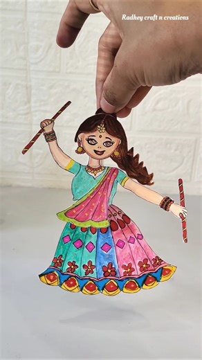 Navratri Special Dancing Doll 💃 | Easy DIY Craft at Home ✨#youtubeshorts #navratri #diycraft #shorts