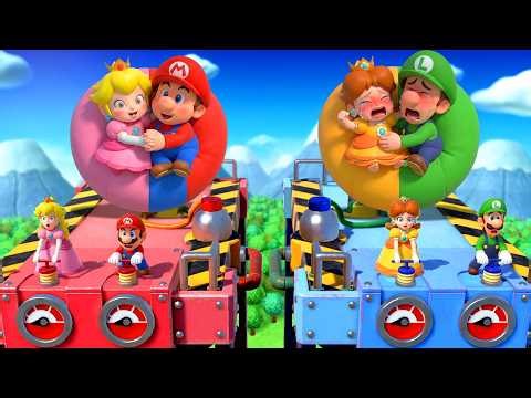 Mario Party Switch – All 2v2 Minigames Battle | Peach & Mario Vs Daisy & Luigi
