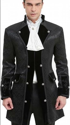 Mens Gothic Victorian Tailcoat Steampunk Jacket Frock coat #fashion#uk#2025#for#renaissance#