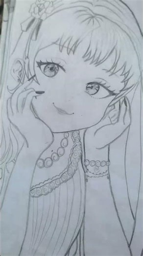 drawing sketch of sweat beautiful girl 🌹🫵🎉🪅👉