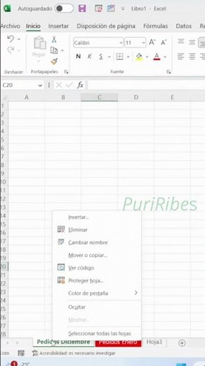 Cambiar el COLOR de las PESTAÑAS de la hoja Excel 🤩