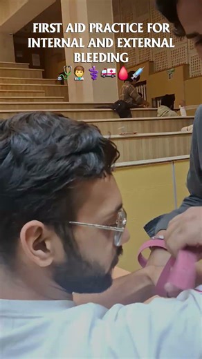First Aid Practice for Internal and External bleeding 🩸⚕️💉🩺👨‍⚕️ #mbbs #doctor #neet #medical #yt