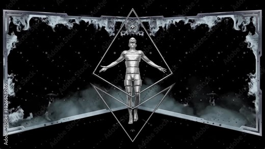 Dynamic 3d animation VJ loop featuring a futuristic robot, perfect for DJ sets. An immersive 3d video experience for live performance stages