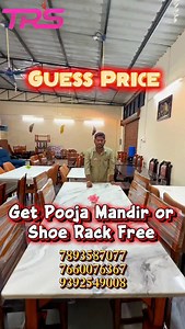🍽️ 6 Chair Dining Table – Heavy Teak Wood & Marble 🔥 Bring home a premium dining set with a luxury look and strong heavy build. . ✨ Features: • 6 Chair Dining Table Set • Heavy Teak Wood • Heavy Marble Top • Unique Design Finish • Heavy Strong Legs • Multiple Models Available • Customization Available 🎁 Guess the Price & Win FREE Gift! 👉 Comment your guessed price 🎁 Get Shoe Rack OR Pooja Mandir FREE (Selected Customers) 🏪 TRS Furniture World – More Items, Less Budget! 📍 Store 1: Amaravat