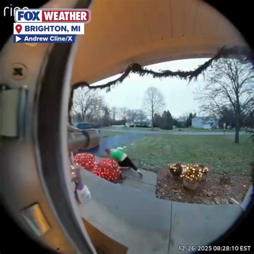 FOX Weather on Instagram: "WATCH YOUR STEP⚠️: Neighborhoods of Michigan, such as Brighton, are currently under a Winter Weather Advisory due to freezing rain. Surfaces have become slick and icy, creating some hazardous conditions, so take extra caution when walking down your front steps."