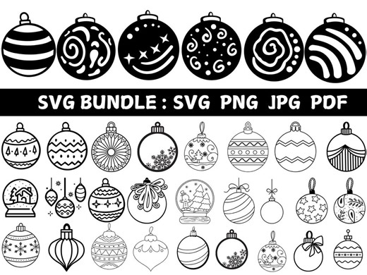 Christmas Ornament SVG Bundle | Laser Cut Files (digital Download) - Etsy