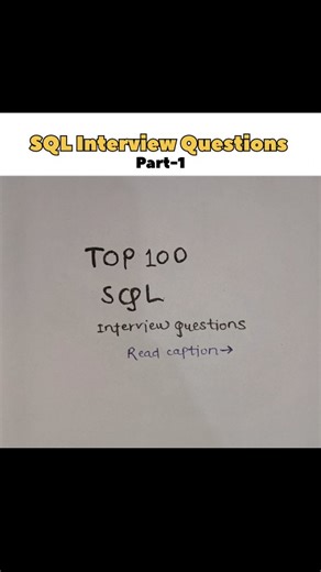 Coding Vyrl on Instagram: "SQL Interview Questions 👇👇 1.What is SQL? 2.What are the different types of SQL commands? 3.What is the difference between SQL and NoSQL? 4.What are the different types of joins in SQL? 5.What is a primary key in SQL? 6.What is a foreign key in SQL? 7.What is normalization? What are its different types? 8.What is denormalization? When is it used? 9.What is a relational database? 10.What is an index in SQL, and why is it used? 11.What is the difference between DELETE,