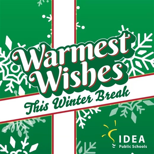 It’s time to take a well-deserved break to recharge and make memories with your loved ones this holiday season.❄️🎄 ​ 🌟 Most IDEA regions will be closed from December 18 through January 1st and class resumes on January 4th. ​ 🌟 IDEA Houston region will be closed from December 25 through January 5 and class resumes on January 9. ​ Wishing our Team and family a wonderful and restful winter break! 💙 💛 | IDEA Public Schools