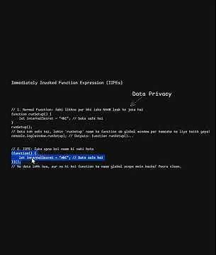 a short shorts about IIFES #javascript #iifes #education computer science