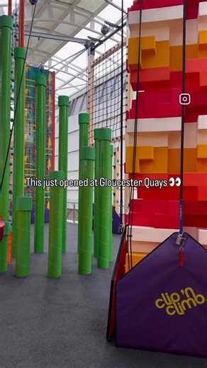 Gloucestershire Mums on Instagram: "“If you’re local and constantly googling “things to do with kids in Gloucester” - save this. The new @clipnclimbgloucester at @gloucesterquays is open and it’s brilliant! You book a time slot, they do a full safety briefing, clip them in, and then they just go for it. 19 different climbing challenges plus a big soft play 🙌🏼 My favourite bit? You can actually sit with a coffee and see everything. Save this for your next “what are we doing today?” moment. AD |