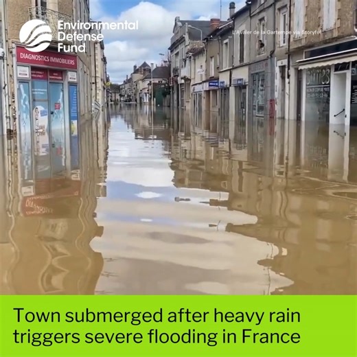 2.3K views · 33 reactions | Floodwaters partially submerged a town in...