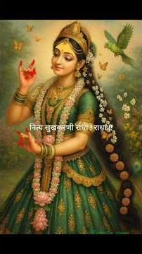 Radha Rani ke 32 naam 📿🧿🫶🏻🕉️🪷🙏🏻🦚🪈🤌🏻😘 #love #littleradhe #keshav #animation #song #shyam