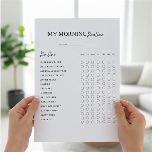 Daily Routine Planner Template | Printable Editable Schedule | Morning to Evening Routine Chart | Instant Download - Etsy