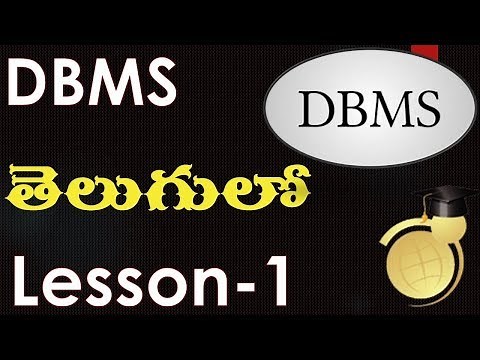 DBMS in Telugu-introduction to database - Telugu-Lesson-1