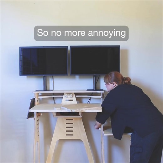 Maximize your workspace with your dual monitor setup. Fit two 27-inch screens and a laptop docking station without cluttering your desk—perfect for compact home offices. | Home Desks NZ