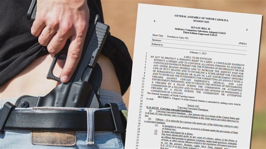 Bill repealing concealed carry permit in North Carolina passes, heads to Stein's desk