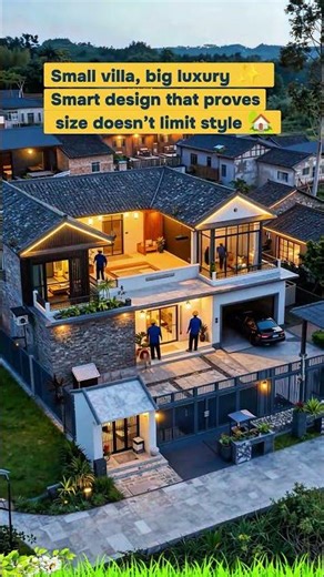Small Villa Design That Looks Ultra Luxury 😍🏡 | Modern Compact Villa🔥#shorts #viral #trending