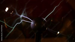 Electricity Power Moving with High Voltage Electrode Plasma Globe