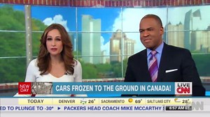 Cars frozen solid to the ground
